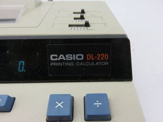Casio DL - 220 Vintage 12 - Digits Electronic Printing Calculator Adding Machine 3