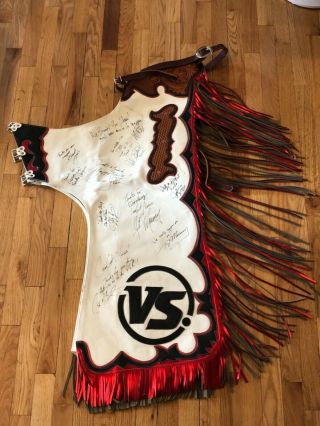 Rare Commemorative Pbr Chaps With Multiple World Champion Autographs From 2008