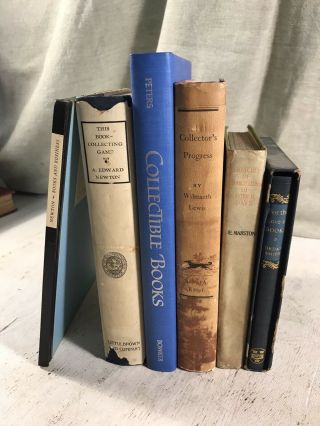 6 Vintage Books On Books Collecting Bibliomania Library Reading A.  Edward Newton
