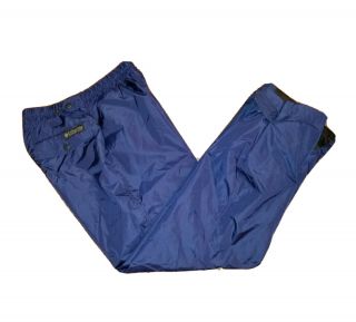Vtg Navy Blue/black Columbia Ski Snowboard Snow Cuff Pants - Size Medium