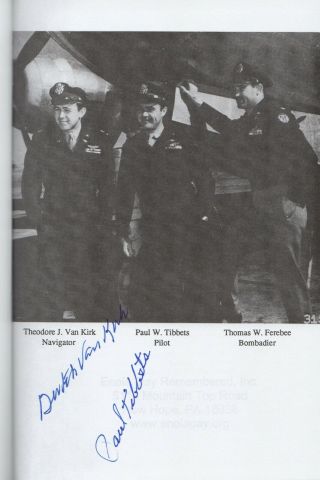 Return of the Enola Gay HAND SIGNED by Paul Tibbets & Dutch Van Kirk WWII Bomb 2