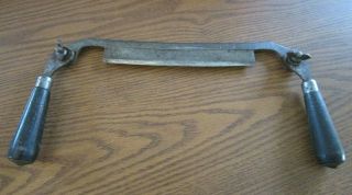 Vintage Fulton Folding Draw Knife 8 Inch Blade Wood Handles L@@k