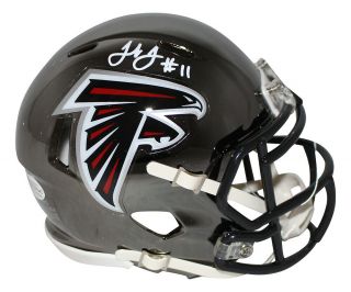 Julio Jones Autographed/signed Atlanta Falcons Chrome Mini Helmet Bas 30018