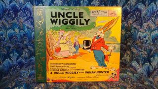 Uncle Wiggily Rca Victor Vtg Story Book Record Set Howard Garis 1950 Illustrated