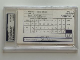 Jack Nicklaus Dave Eichelberger 1995 Pga Golf Scorecard Signed Autograph Psa Dna