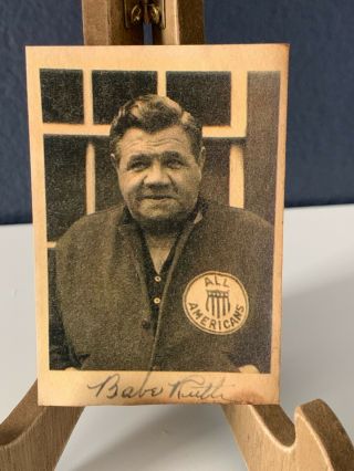 Vintage Babe Ruth Signed / Autographed All Americans Rp Card