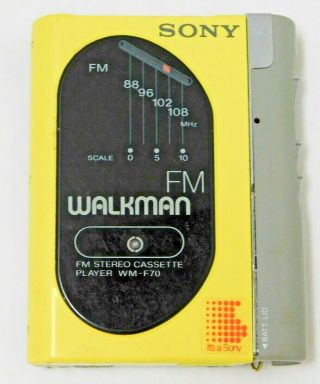 Vintage Sony Walkman Wm - F70 Fm Stereo Cassette Player -
