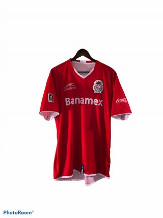 Vintage Atletica Deportivo Toluca Fc Soccer Jersey Size Xl Banamex Diablos 90s