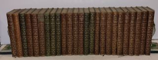 The Waverly Novels By Sir Walter Scott.  1901,  25 Volumes Bound In Leather,  Nr