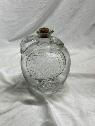 Vintage Jug White House Apple Cider Vinegar Clear Glass Bottle 1/2 Gallon 8 " 7