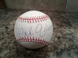 Hank Aaron Autographed Baseball Psa/dna Onyx Steiner Legend Hof