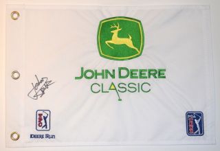 Jordan Spieth - 1st Win - Signed (full Sig) - John Deere Classic - Golf Flag