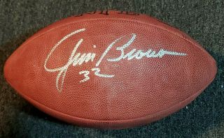 Jim Brown Autographed Wilson Full Size Nfl Leather Game Football (beckett)