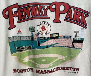 Vintage 1989 Boston Red Sox Fenway Park T Shirt Mlb Boston,  Ma Screen Stars Xl