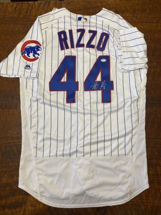 Anthony Rizzo Signed Chicago Cubs Jersey Psa Dna Autographed