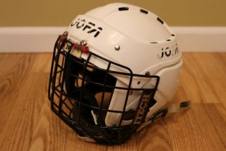 Vintage Jofa 390 Sr Ice Hockey Helmet Size Medium (6 3/4 - 7 3/8) With Mask