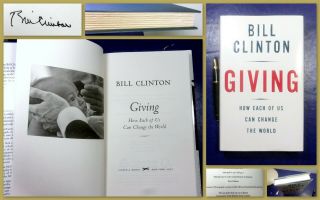 2007 Signed 42nd U.  S.  President Bill Clinton True 1st/1st/dj Giving Mint/mint