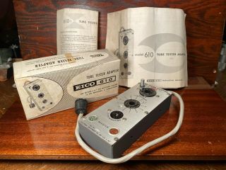 Vintage Eico 610 Adapter For Tube Testers W/original Box.