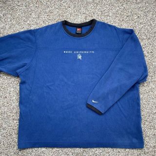 Vintage Nike Team Duke University Blue Devils Crewneck Sweatshirt Xl Adult