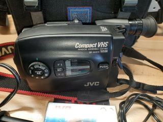 Vintage JVC Video movie compact recorder camcorder bundle VHSC GR - AX200 2