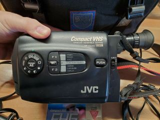 Vintage JVC Video movie compact recorder camcorder bundle VHSC GR - AX200 3