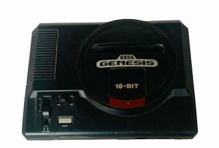Sega Genesis 16 Bit Video Game Console Only Vtg 1601 Black First 1 Electronic