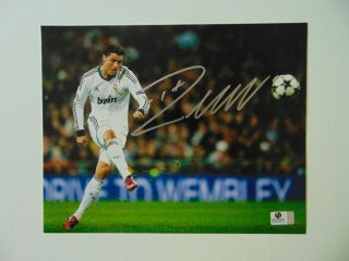 " Juventus " Cristiano Ronaldo Hand Signed 10x8 Color Photo Global Authentic