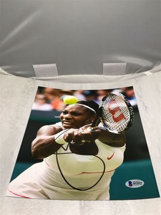 Serena Williams Signed Tennis 8x10 Photo Autographed Beckett Bas 1a