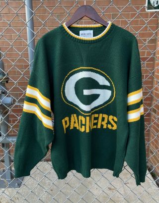 Vintage 90’s Michael Harris Nfl Green Bay Packers Sweater Size Large Usa Made
