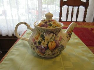 Vintage Sadler England Floral Teapot Tea Pot