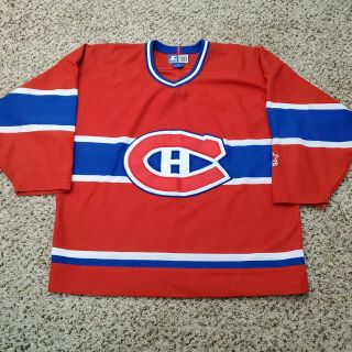 Vintage Montreal Canadiens Starter Hockey Jersey Mens Eastern Conference Size M