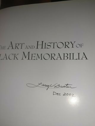 The Art And History Of Black Memorabilia By Larry V.  Buster Hc Dj 1st Ed.  Signed