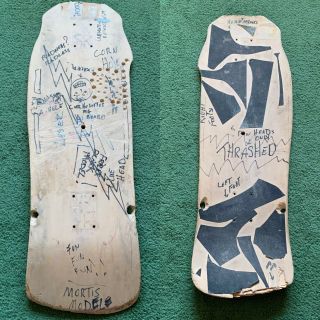 Vintage 80s Og Wee Willi Winkels Skateboard Deck Thrashed