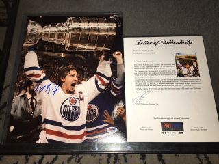 Wayne Gretzky Signed Edmonton Oilers 11x14 Photo The Great One Psa/dna