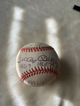 Mickey Mantle Signed Baseball Autographed With Inscriptions