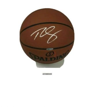 Autographed/signed Ben Simmons 76ers Spalding Basketball Upper Deck Uda Auto