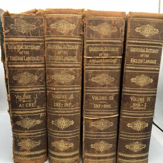 1897 Universal Dictionary Of The English Language,  4 Vols. ,  Hb,  Hunter,  Morris