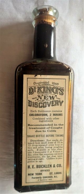Vintage Bottle Of Dr.  King 