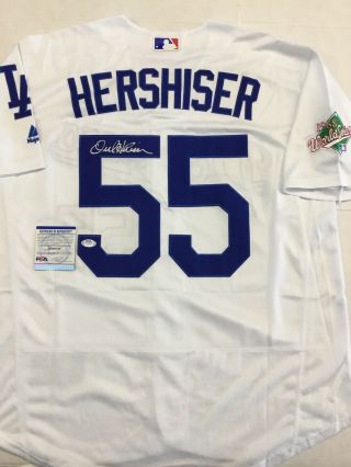 1988 Nl Cy Young Orel Hershiser Signed Los Angeles Dodgers Jersey Psa Witness