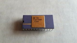 Vintage National Semiconductor Imp - 00a Microprocessor Ceramic Gold
