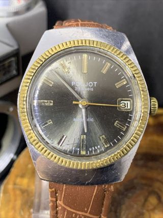 Vintage Soviet Poljot Automatic Watch Grey Dial 23 Jewels Serviced 1355