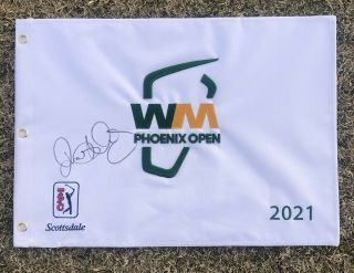 Rory Mcilroy Signed 2021 Waste Management Phoenix Open Golf Flag Autographed