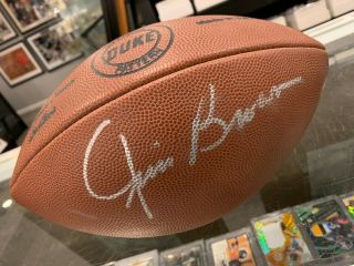 Jim Brown Cleveland Browns Signed Official Wilson The Duke Nfl Football Jsa Auth