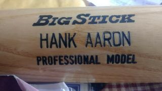 Hank Aaron Signed Adirondack Big Stick Baseball Bat - Authenticated