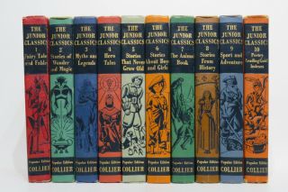 Complete Set Of 10 Junior Classics Books 1956 From Collier Hardbound Very Good