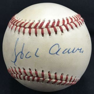 Hank Aaron Signed Official National League Baseball Autograph Auto Jsa