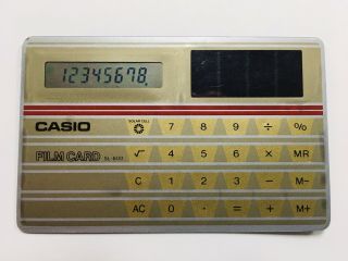 Rare Vintage Casio Sl 800 Film Card Pocket Calculator