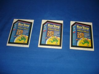 Vintage Wacky Packages Series 2 " Run Tony " Stickers - 3 Count
