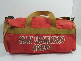 Nfl San Francisco 49ers Rare Vintage Red Duffel Bag Shoulder Hand Straps
