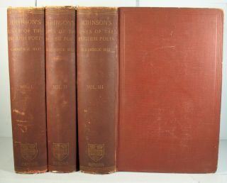 Samuel Johnson Lives of Poets edited Hill complete 3 vol set 1905 FIRST EDITION 3